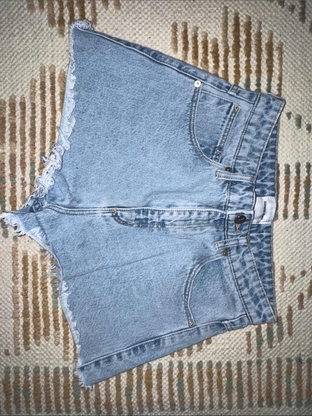 Abrand Light Wash High-Rise Denim Cutoff Shorts